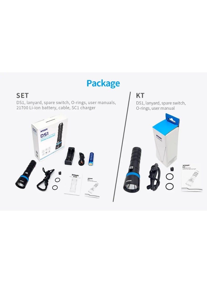 XTAR DS1 1000 lumen Dive Light SET - Image 2